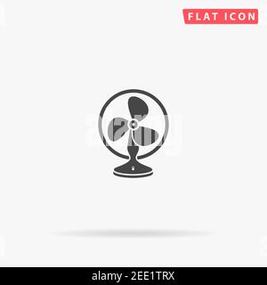 Fan flat vector icon. Hand drawn style design illustrations. Stock Vector