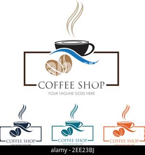 Coffee Shop Logo Icon Template Design Vector Illustration Stock Vector