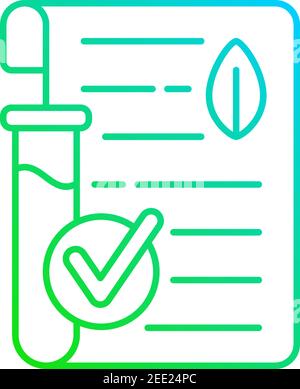 Lab tested gradient linear vector icon Stock Vector