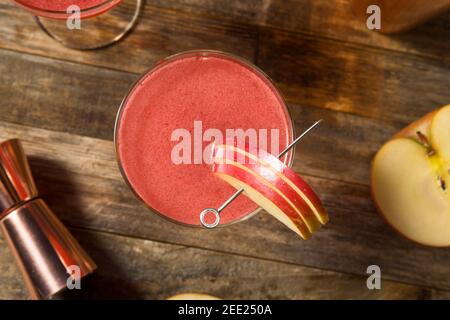 Refreshing Boozy Jack Rose Apple Cocktail with Brandy Stock Photo