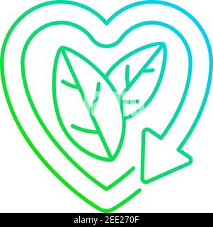 Please recycle sing gradient linear vector icon Stock Vector