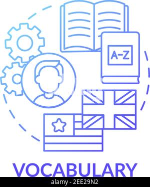 Vocabulary concept icon Stock Vector