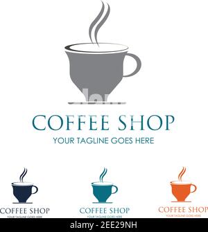 Coffee Shop Logo Icon Template Design Vector Illustration Stock Vector