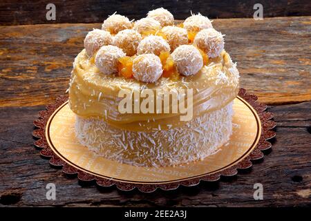 Covered cake milk sweet Stock Photo