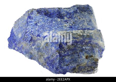 lapis lazuli from Jundak Mine, Afghanistan isolated on white background Stock Photo