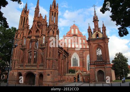 St Anne's Church in Vilnius, Lithuania Stock Photo