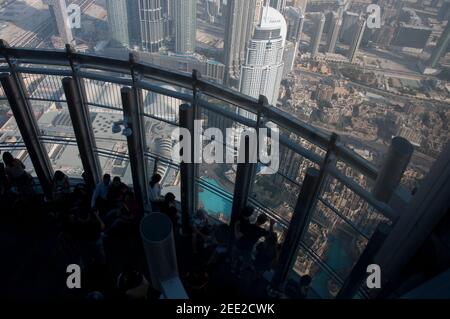 Observation deck of the Burj Khalifa (February 2020) Stock Photo