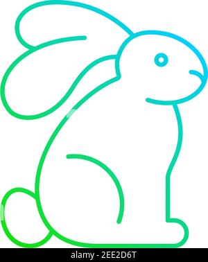 Cruelty free gradient linear vector icon Stock Vector