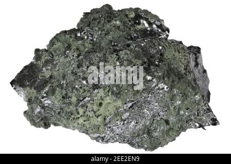 high purity silicon with some slag isolated on white background Stock Photo