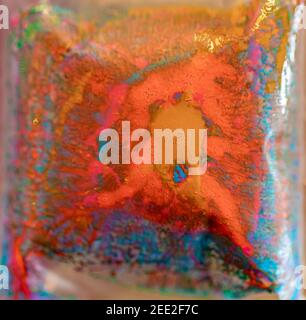 Colorful background with plastic and paint Stock Photo