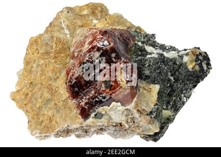 zircon from Skardu, Pakistan isolated on white background Stock Photo