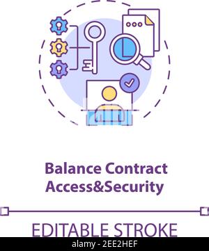 Balance contract access and security concept icon Stock Vector