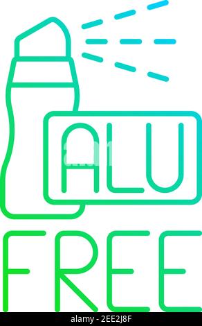Aluminium free gradient linear vector icon Stock Vector