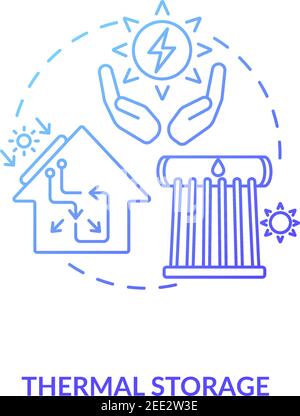 Electricity generation using power of sun concept icon Stock Vector
