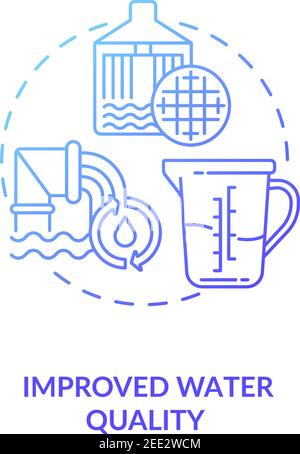 Clean energy and health of river concept icon Stock Vector