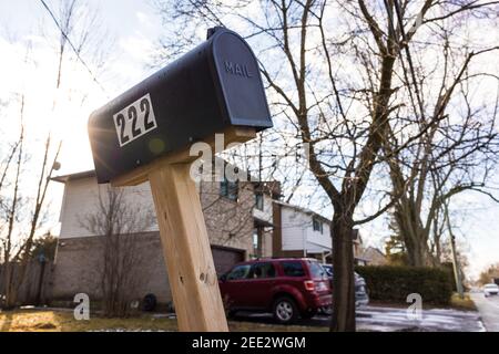 Residential Suburban Mail Box Stock Photo