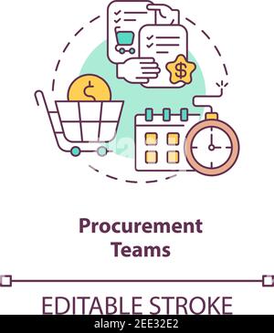 Procurement teams concept icon Stock Vector