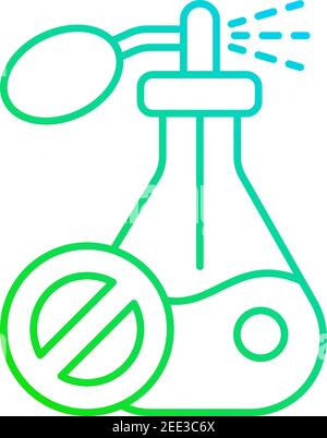 No synthetic fragrances gradient linear vector icon Stock Vector