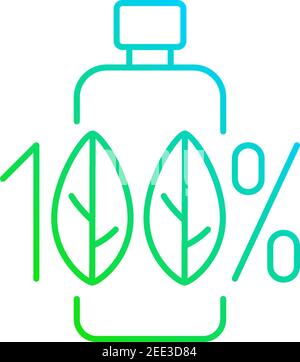 100 percent natural gradient linear vector icon Stock Vector