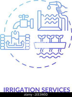 Ways to accelerate modernization of irrigation concept icon Stock Vector