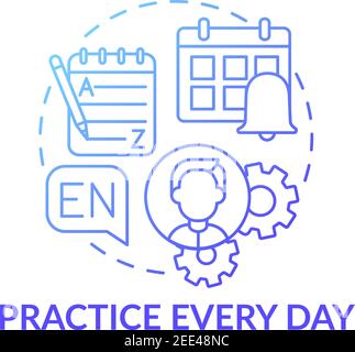 Teaching practice blue gradient concept icon Stock Vector Image & Art ...