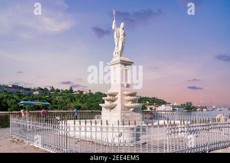 Statue of greek god Poseidon at Havana bay Stock Photo - Alamy