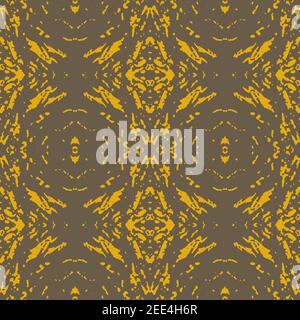 Abstract yellow and brown background with grunge hand drawn element. Geometric seamless pattern for wallpaper, web page, textures, fabric, textile Stock Vector