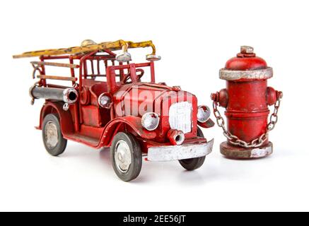 Miniature fire department car Stock Photo