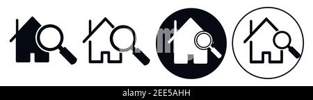 Search house icon, vector simple illustration isolated Stock Vector