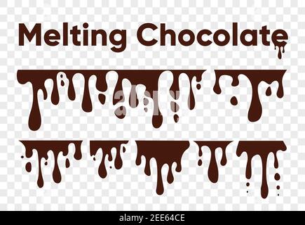 Chocolate with chocolate splashing in the middle isolated on white background Stock Vector
