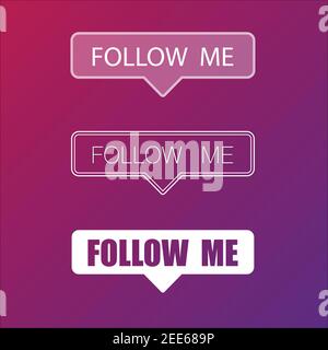 Social media follow me frame background Stock Vector