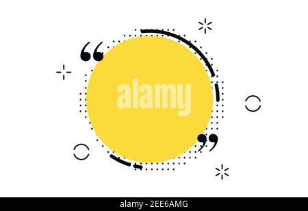 Vector illustration of typography design. Remark quote text box template concept. Stock Vector