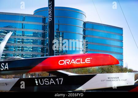 Oracle Computer Nc Redwood City, CA, USA - February 10, 2021: Building of Oracle ...