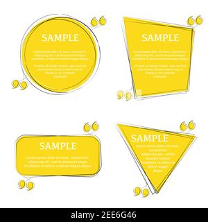 Quote yellow outline frames Stock Vector