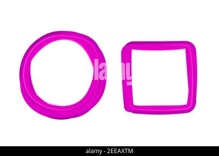 Purple, pink watercolor painting art frame. Set of textured borders. Abstract gradient ombre texture. Watercolour wash background. Design of your site Stock Vector