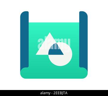 concept blueprint planning single isolated icon with outline line style ...