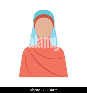 Muslim woman icon Vector illustration Flat design Stock Vector