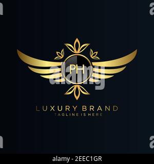 Letter Initial with Royal Template.elegant with crown logo vector, Creative Lettering Logo Vector Illustration. Stock Vector