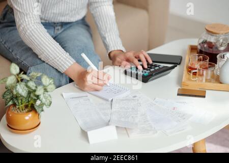 Woman controlling finanses Stock Photo