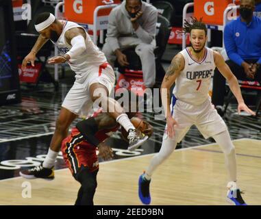 Miami Heat guard Kendrick Nunn (25) in the second half of an NBA basketball  game Wednesday, April 14, 2021, in Denver. The Nuggets won 123-106. (AP  Photo/David Zalubowski Stock Photo - Alamy