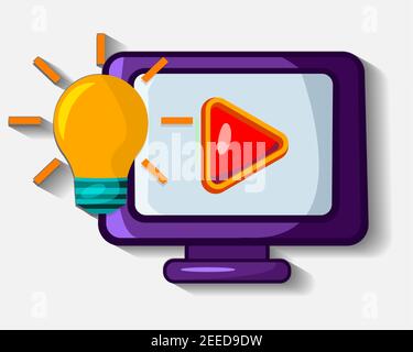 content video idea concept symbol vector illustration Stock Vector