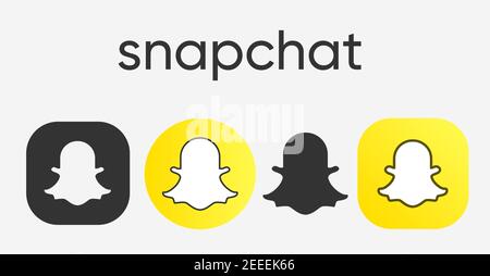Snapchat logo isolated on a transparent background Stock Vector