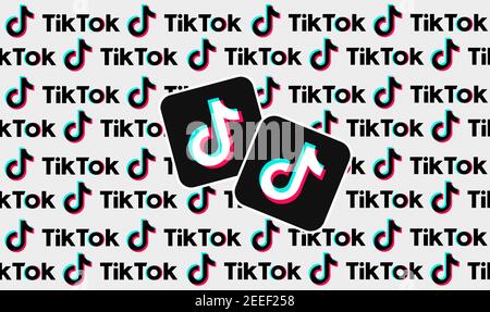 Tik tok social network icon. Social video network. Vector Stock Vector