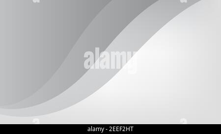 Abstract wavy gray color illustration. Dynamic motion web background Stock Vector