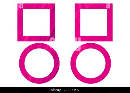 Purple, pink watercolor painting art frame. Set of textured borders. Abstract gradient ombre texture. Watercolour wash background. Design of your site Stock Vector