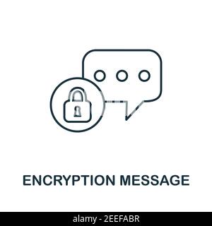 Encryption Message icon. Simple element from internet security collection. Creative Encryption Message icon for web design, templates, infographics Stock Vector