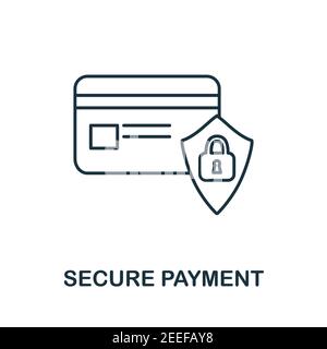 Secure Payment icon. Simple element from internet security collection. Creative Secure Payment icon for web design, templates, infographics and more Stock Vector
