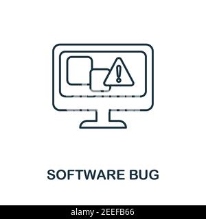 Software Bug icon. Simple element from internet security collection. Creative Software Bug icon for web design, templates, infographics and more Stock Vector