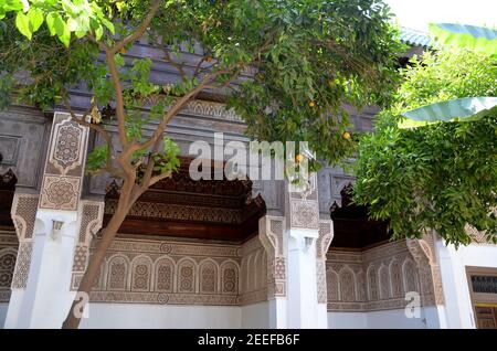 view in bahia palace, marrakech morocco Stock Photo