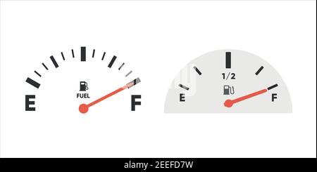 Fuel full gauge icon. Gasoline indicator. Fuel indicator. Vector Stock Vector